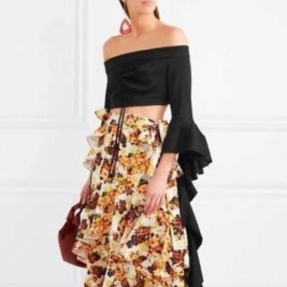 Ellery High Noon Frill Top Black US 0/2 NWT